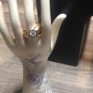 Gold ring size 12 cubic zirconia